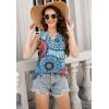 imageTank Tops for Women 2025 Summer Top Pleated Shirts Dressy Casual Loose Fit VNeck Button Down Sleeveless Tshirt BlouseStriped Green