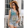 imageTank Tops for Women 2025 Summer Top Pleated Shirts Dressy Casual Loose Fit VNeck Button Down Sleeveless Tshirt BlouseStriped Yellow