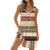 imageDisamer Womens Sundresses 2025 Vacation Beach Dresses Swimsuit Cover Ups Sleeveless Button Down Spring Sun Summer DressDye Vintage