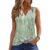 imageTank Tops for Women 2025 Summer Top Pleated Shirts Dressy Casual Loose Fit VNeck Button Down Sleeveless Tshirt BlouseDewdrop Green