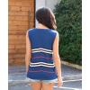 imageDisamer Summer Tank Tops for Women 2025 Trendy Spring Fashion Cute Printed Loose Fit Workout V Neck Sleeveless ShirtsColor Blue