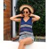 imageDisamer Summer Tank Tops for Women 2025 Trendy Spring Fashion Cute Printed Loose Fit Workout V Neck Sleeveless ShirtsColor Blue