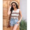 imageDisamer Summer Tank Tops for Women 2025 Trendy Spring Fashion Cute Printed Loose Fit Workout V Neck Sleeveless ShirtsColor White