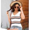 imageDisamer Summer Tank Tops for Women 2025 Trendy Spring Fashion Cute Printed Loose Fit Workout V Neck Sleeveless ShirtsColor White