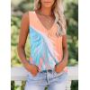 imageDisamer Summer Tank Tops for Women 2025 Trendy Spring Fashion Cute Printed Loose Fit Workout V Neck Sleeveless ShirtsDye Sea Foam