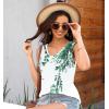 imageDisamer Summer Tank Tops for Women 2025 Trendy Spring Fashion Cute Printed Loose Fit Workout V Neck Sleeveless ShirtsFlower Leaf