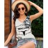 imageDisamer Summer Tank Tops for Women 2025 Trendy Spring Fashion Cute Printed Loose Fit Workout V Neck Sleeveless ShirtsPrint Black