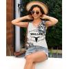 imageDisamer Summer Tank Tops for Women 2025 Trendy Spring Fashion Cute Printed Loose Fit Workout V Neck Sleeveless ShirtsPrint Black