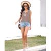 imageDisamer Summer Tank Tops for Women 2025 Trendy Spring Fashion Cute Printed Loose Fit Workout V Neck Sleeveless ShirtsPrint Brown