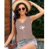 imageDisamer Summer Tank Tops for Women 2025 Trendy Spring Fashion Cute Printed Loose Fit Workout V Neck Sleeveless ShirtsPrint Brown