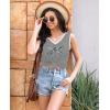 imageDisamer Summer Tank Tops for Women 2025 Trendy Spring Fashion Cute Printed Loose Fit Workout V Neck Sleeveless ShirtsPrint Dragonfly