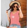 imageDisamer Summer Tank Tops for Women 2025 Trendy Spring Fashion Cute Printed Loose Fit Workout V Neck Sleeveless ShirtsPrint Pink