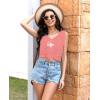 imageDisamer Summer Tank Tops for Women 2025 Trendy Spring Fashion Cute Printed Loose Fit Workout V Neck Sleeveless ShirtsPrint Pink