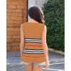 imageDisamer Summer Tank Tops for Women 2025 Trendy Spring Fashion Cute Printed Loose Fit Workout V Neck Sleeveless ShirtsStriped Brown