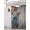 imageDisamer Summer Tops for Women 2025 Trendy Boho Floral Tank House Short Sleeve Shirts Loose Fit Casual Dressy Basic TeeFlower Mandala
