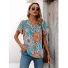 imageDisamer Summer Tops for Women 2025 Trendy Boho Floral Tank House Short Sleeve Shirts Loose Fit Casual Dressy Basic TeeFlower Mandala