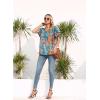 imageDisamer Summer Tops for Women 2025 Trendy Boho Floral Tank House Short Sleeve Shirts Loose Fit Casual Dressy Basic TeeFlower Mandala