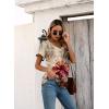 imageDisamer Summer Tops for Women 2025 Trendy Boho Floral Tank House Short Sleeve Shirts Loose Fit Casual Dressy Basic TeeFlower Morning Glory