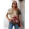 imageDisamer Summer Tops for Women 2025 Trendy Boho Floral Tank House Short Sleeve Shirts Loose Fit Casual Dressy Basic TeeFlower Morning Glory