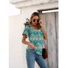 imageDisamer Summer Tops for Women 2025 Trendy Boho Floral Tank House Short Sleeve Shirts Loose Fit Casual Dressy Basic TeeFlower Retro