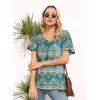 imageDisamer Summer Tops for Women 2025 Trendy Boho Floral Tank House Short Sleeve Shirts Loose Fit Casual Dressy Basic TeeFlower Retro