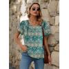 imageDisamer Summer Tops for Women 2025 Trendy Boho Floral Tank House Short Sleeve Shirts Loose Fit Casual Dressy Basic TeeFlower Retro