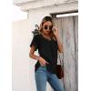 imageDisamer Summer Tops for Women 2025 Trendy Boho Floral Tank House Short Sleeve Shirts Loose Fit Casual Dressy Basic TeePure Black
