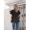 imageDisamer Summer Tops for Women 2025 Trendy Boho Floral Tank House Short Sleeve Shirts Loose Fit Casual Dressy Basic TeePure Black