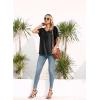 imageDisamer Summer Tops for Women 2025 Trendy Boho Floral Tank House Short Sleeve Shirts Loose Fit Casual Dressy Basic TeePure Black