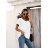 imageDisamer Summer Tops for Women 2025 Trendy Boho Floral Tank House Short Sleeve Shirts Loose Fit Casual Dressy Basic TeePure White