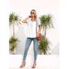 imageDisamer Summer Tops for Women 2025 Trendy Boho Floral Tank House Short Sleeve Shirts Loose Fit Casual Dressy Basic TeePure White