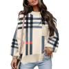 imageDisamer Womens Fall Sweaters 2025 Long Sleeve Crew Neck Knitted Tops Casual Striped Oversized PulloverPlaid KhakiSmall