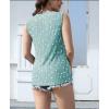 imageDisamer Womens Summer Tops 2025 Trendy Sleeveless TShirt Dressy Casual Cute Loose Fit Tank Lace V Neck Tunic BlouseFlower Light Green