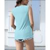 imageDisamer Womens Summer Tops 2025 Trendy Sleeveless TShirt Dressy Casual Cute Loose Fit Tank Lace V Neck Tunic BlouseLace Blue