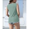 imageDisamer Womens Summer Tops 2025 Trendy Sleeveless TShirt Dressy Casual Cute Loose Fit Tank Lace V Neck Tunic BlouseLace Green