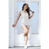 imageDisamer Womens Summer Tops 2025 Trendy Sleeveless TShirt Dressy Casual Cute Loose Fit Tank Lace V Neck Tunic BlouseLace White
