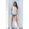 imageDisamer Womens Summer Tops 2025 Trendy Sleeveless TShirt Dressy Casual Cute Loose Fit Tank Lace V Neck Tunic BlouseLace White