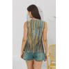 imageDisamer Womens Tank Tops 2025 Pleated Spring Outfis Crochet Square Collar Floral Button Down Summer Top Sleeveless ShirtsDewdrop Yellow