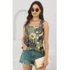 imageDisamer Womens Tank Tops 2025 Pleated Spring Outfis Crochet Square Collar Floral Button Down Summer Top Sleeveless ShirtsFlower Bellis