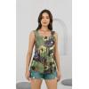 imageDisamer Womens Tank Tops 2025 Pleated Spring Outfis Crochet Square Collar Floral Button Down Summer Top Sleeveless ShirtsFlower Bellis