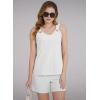 imageDisamer Two Piece Sets for Women Summer Outfits Lounge Sets Shorts Pants Sleeveless Matching Sets Vacation Travel OutfitsLace White