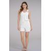 imageDisamer Two Piece Sets for Women Summer Outfits Lounge Sets Shorts Pants Sleeveless Matching Sets Vacation Travel OutfitsLace White