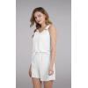 imageDisamer Two Piece Sets for Women Summer Outfits Lounge Sets Shorts Pants Sleeveless Matching Sets Vacation Travel OutfitsLace White