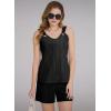 imageDisamer Two Piece Sets for Women Summer Outfits Lounge Sets Shorts Pants Sleeveless Matching Sets Vacation Travel OutfitsPure Black