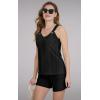 imageDisamer Two Piece Sets for Women Summer Outfits Lounge Sets Shorts Pants Sleeveless Matching Sets Vacation Travel OutfitsPure Black