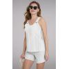 imageDisamer Two Piece Sets for Women Summer Outfits Lounge Sets Shorts Pants Sleeveless Matching Sets Vacation Travel OutfitsPure White