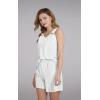 imageDisamer Two Piece Sets for Women Summer Outfits Lounge Sets Shorts Pants Sleeveless Matching Sets Vacation Travel OutfitsPure White