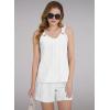 imageDisamer Two Piece Sets for Women Summer Outfits Lounge Sets Shorts Pants Sleeveless Matching Sets Vacation Travel OutfitsPure White