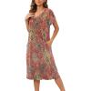 imageDisamer Womens House Dress with Pockets Nightgown Short Sleeve Mumus Summer Floral Print Beach SundressesFlower Carpet