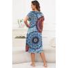 imageDisamer Womens House Dress with Pockets Nightgown Short Sleeve Mumus Summer Floral Print Beach SundressesFlower Datura